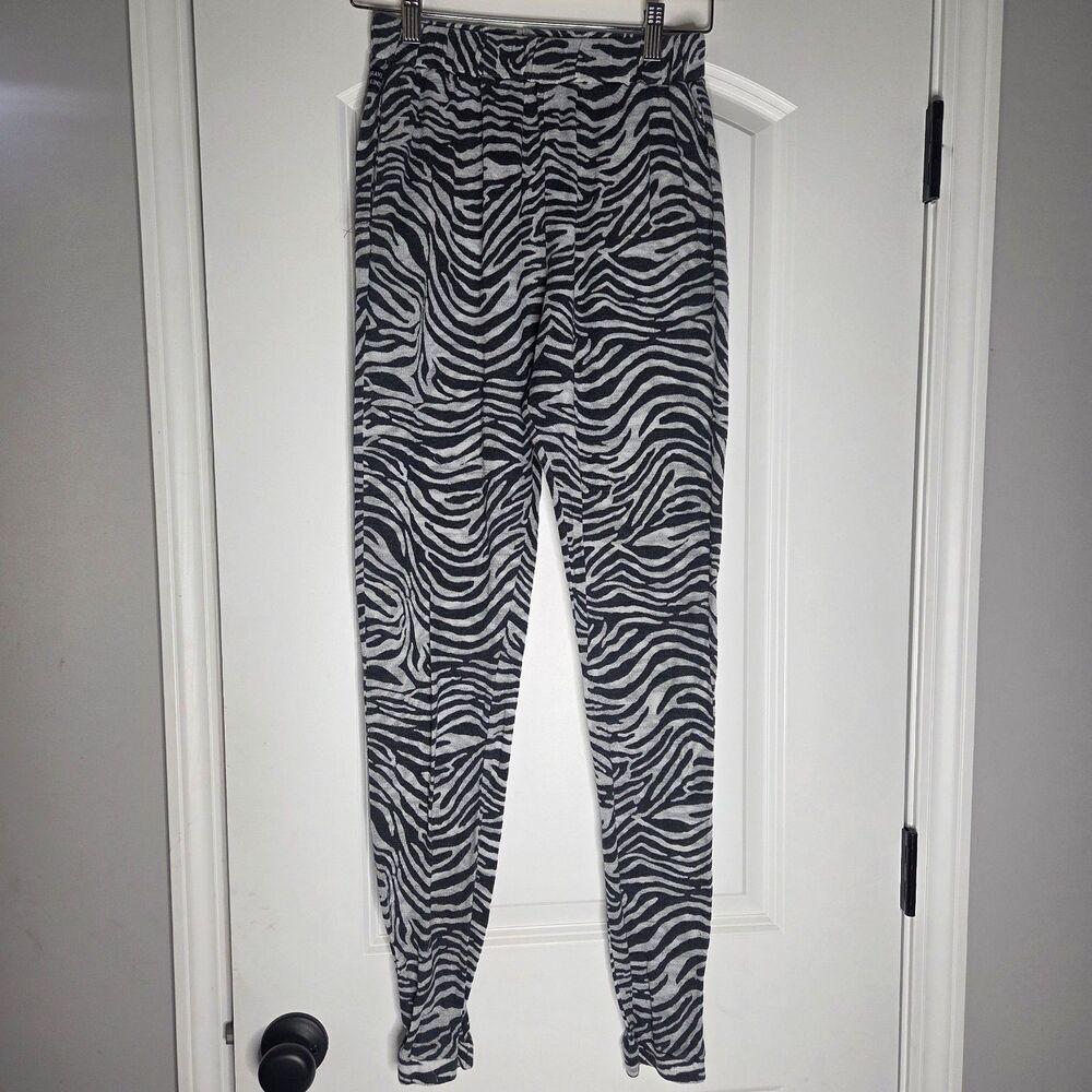 Size Medium Jac Vanek Zebra Print Joggers Lounge Pant Womens